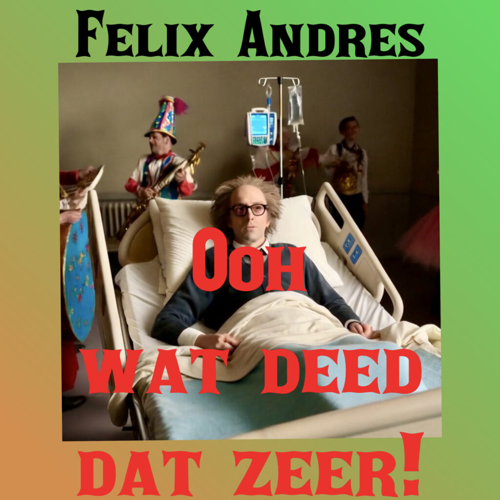 Album hoes voor single "Ooh wat deed dat zeer!" van Felix Andres. Felix Andres Music.